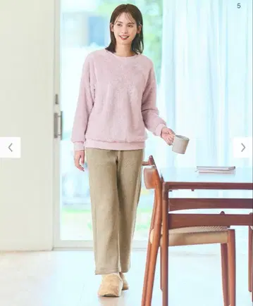 [ 거의 미사용 ] 퍼리 플리스 세트 핑크