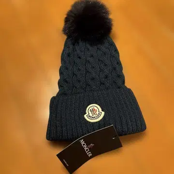 MONCLER 네이비 케이블 니트 비니