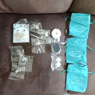 웨딩 머리 장식 리본 금박 세트