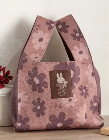 Flower Miffy 니트 마르쉐 백 카카오