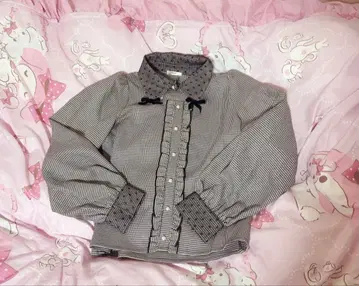 Pal elfy 하운드투스 체크 블라우스 파루엘피