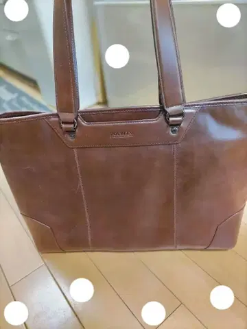 DOUBLES 더블스 브라운 가죽 토트백