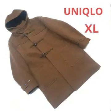 컨디션 최상 UNIQLO 유니클로 XL 후드 부착 롱 더플 코트 여성용