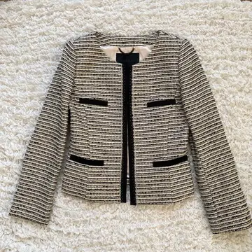 UNTITLED 라메 트위드 노카라 자켓 입학식 졸업식 세레모니