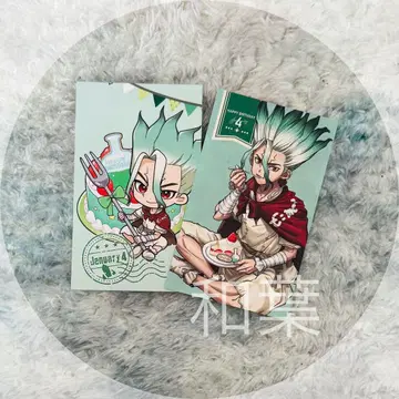 Dr.STONE 닥터스톤 벌스데이 카드 세트 이시가미 센쿠 마루이