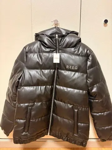 [ 새상품 ] 가죽 다운 자켓 L