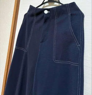 브라민 다크 네이비 와이드 팬츠 빅 포켓