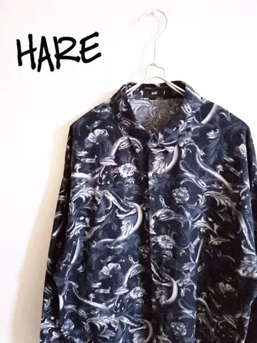 D221841 HARE 올 패턴 롱 슬리브 셔츠