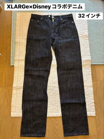 초레어 중고 XLARGE x Disney 콜라보 데님 32인치