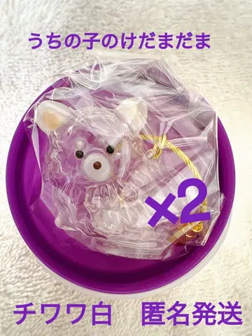 우리 아이 털뭉치 강아지 가챠가챠 치와와 화이트 2개