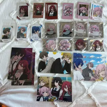 애니메이션 캐릭터 캔뱃지 엽서 세트