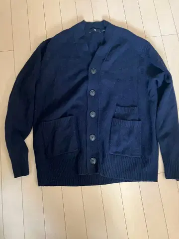 유니클로 +J 네이비 프리미엄 가디건 L