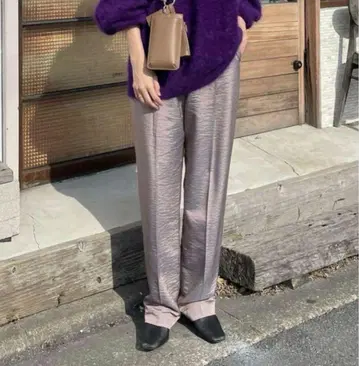 CLANE 그린 Size 1 글로스 컬러 테이퍼드 팬츠