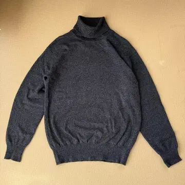 캐시미어 100% 터틀넥 니트 블루 S