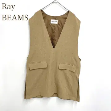 레이빔즈 베스트 슬리브리스 튜닉 기장 캐주얼 겉옷 V넥