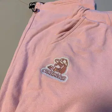 핑크 조거 팬츠 캐릭터 자수