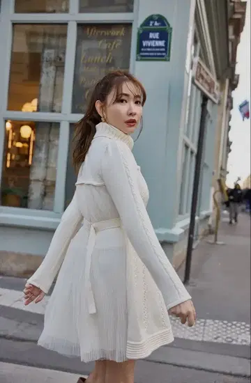 herlipto Clara Cable Knit Dress S