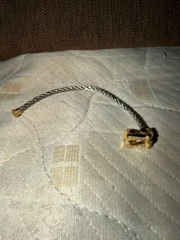 실버 골드 와이어 팔찌