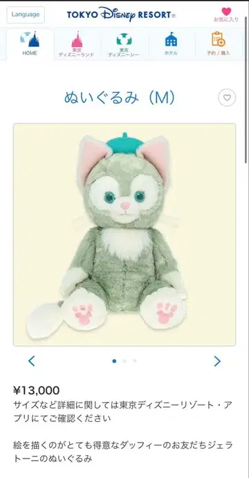 봉제 인형 (M) 고양이 디자인 그린