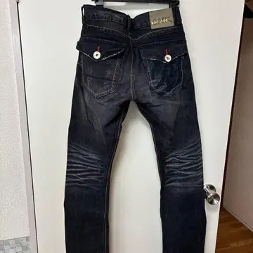 VINTAGE 데미지 가공 데님 팬츠