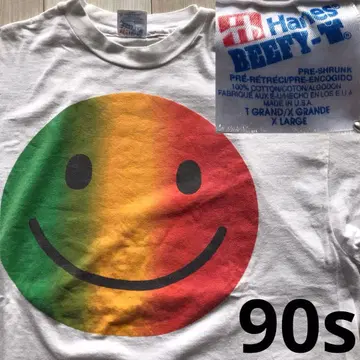 38 스마일 스마일리 페이스 90년대 빈티지 레인보우