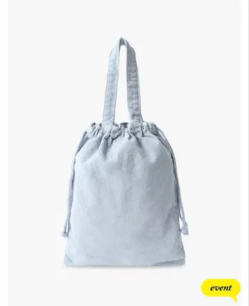 론 헤르만 코듀로이 2WAY 드로우 스트링 토트 S 라이트 블루