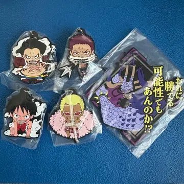 원피스 러버 키링 코스터 루피 도 플라밍고 카타쿠리 카이도