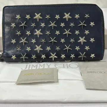 새상품급 지미추 지갑 장지갑 스타 스터드 라운드 지퍼