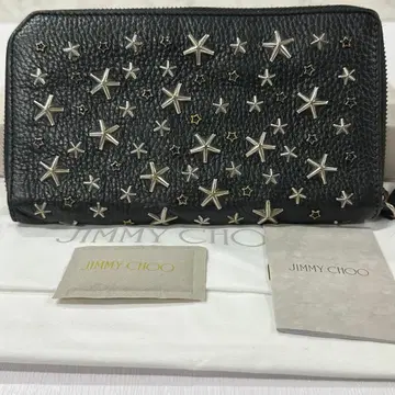 새상품급 지미추 지갑 장지갑 스타 스터드 라운드 지퍼