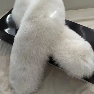 화이트 퍼 기모노 숄 FOX