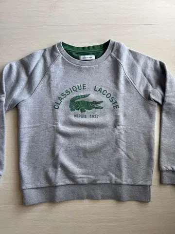 LACOSTE 그레이 맨투맨 트레이닝복