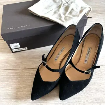 PELLICO 블랙 스틸레토 하이힐 23.0cm