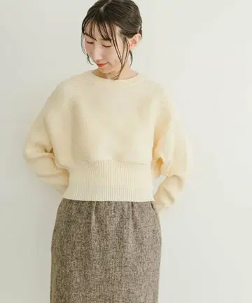 ITEMS URBANRESEARCH 돌먼 리브 니트 풀오버