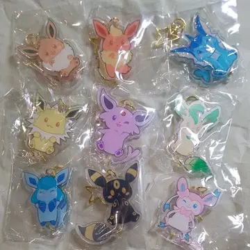 포켓몬 이브이 꼬리 참 아크릴 키링 부스터즈 컴프 세트