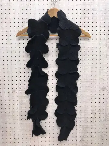 MORI-KEI 구제 의류 잡화 꽃 모양 페탈 펠트풍 롱 타이 스톨