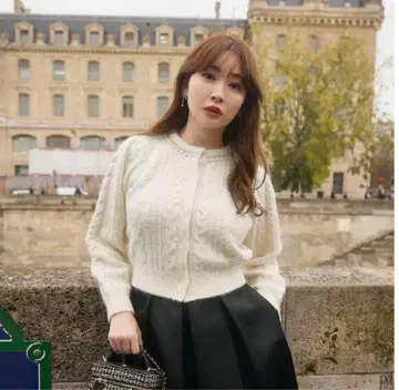 herlipto Bijou Cable Knit Cardigan