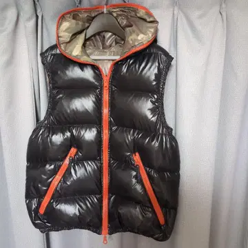 [ 미사용급 ] DUVETICA 다운 베스트 사이즈 50 블랙 x 오렌지
