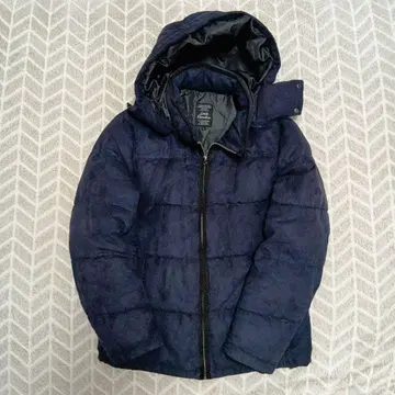 Louis Charlton 후드 부착 네이비 코트 L 사이즈