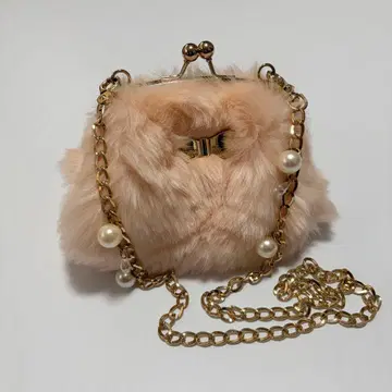 핑크 퍼 숄더백