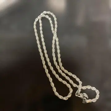 실버 925 로프 체인 목걸이 길이 60cm 두께 4mm