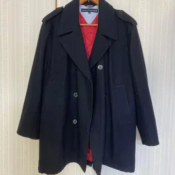 [ 연말연시 한정판 ] TOMMY HILFIGER 네이비 피 코트