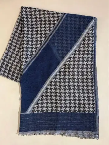 나노 유니버스 대형 스톨 하운드투스 체크x블루 머플러