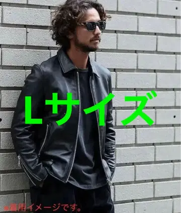 인기 L 사이즈 NANO UNIVERSE 시어링 가죽 명작 싱글 라이더