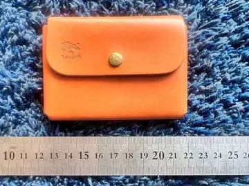 일비종떼 오렌지 가죽 카드 케이스