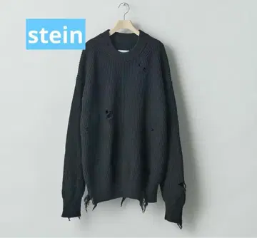 stein Milled Damage Knit LS 블랙 S