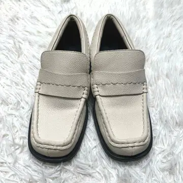 스타일 믹서기 스티치 워크 로퍼 아이보리 S