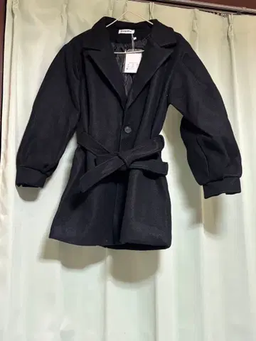 블랙 트렌치코트 허리 벨트 포함