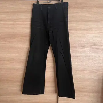 LAD MUSICIAN 슬림 플레어 데님 팬츠 42 블랙