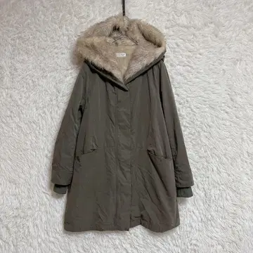 [LEPSIM] 인조 모피 라이너 부착 모즈 코트 (L) 카키