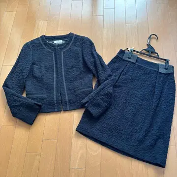 플라스테 네이비 트위드 수트 M 사이즈 네이비 PLST